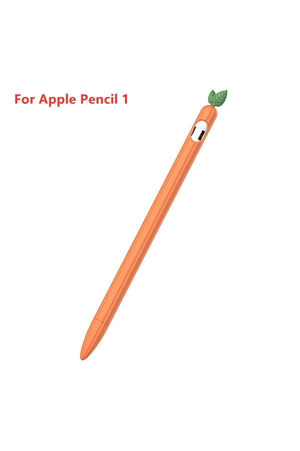 Choice-حافظة سيليكون برتقالية لطيفة على شكل خضار من Orange-1st لقلم Apple Pencil 1 2، غطاء حماية من الجلد 1