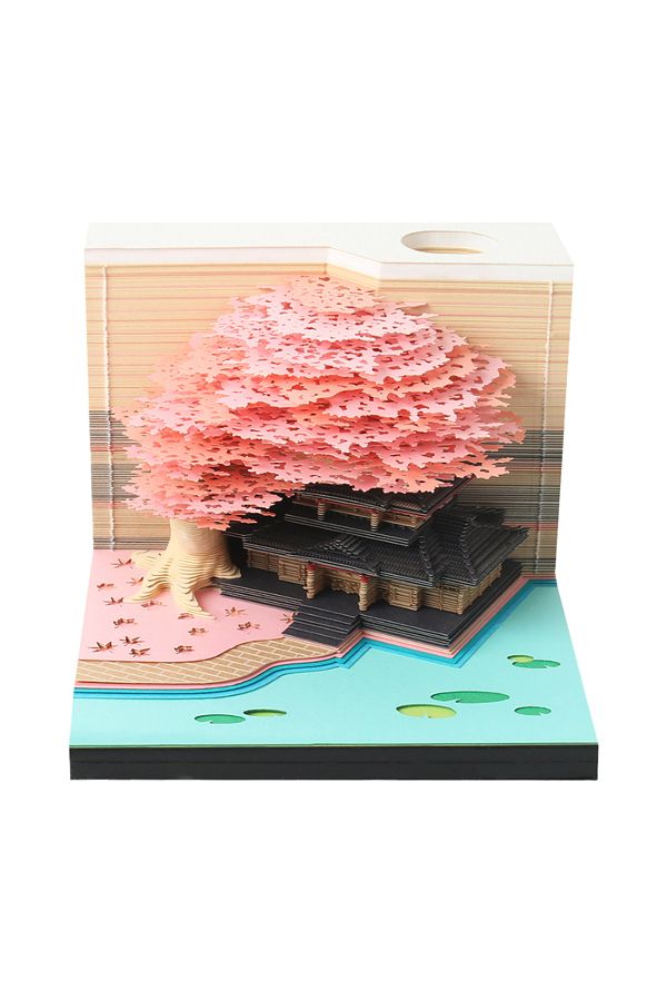 Choice-2025 3D Desk Calendar Memo Pad Calendar Carving Model Paper Art DIY Notes Calendar Sculpture 3D C... 1