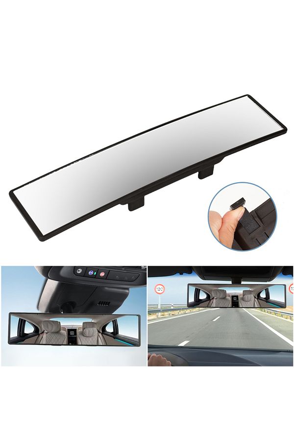 Choice 285mm Interior Anti Glare Rearview Mirror Anti Fog Anti Glare Panoramic Rear View Mirror Wide Con. Trendyol