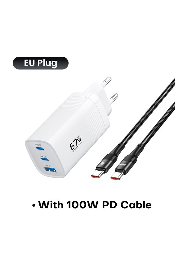 ASOMETECH-67W GaN Fast Charging Type C Charger for iPhone Xiaomi USB Type C High Speed PD Charge for Samsun... 1