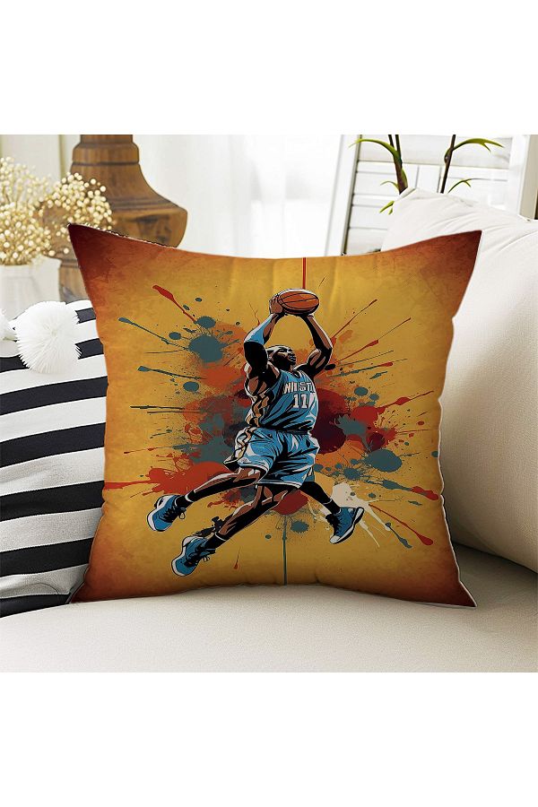 Else Dekor Basketball Player Patterned Boy Decorative Double Sided Throw Pillow Cover 43X43Cm Trendyol