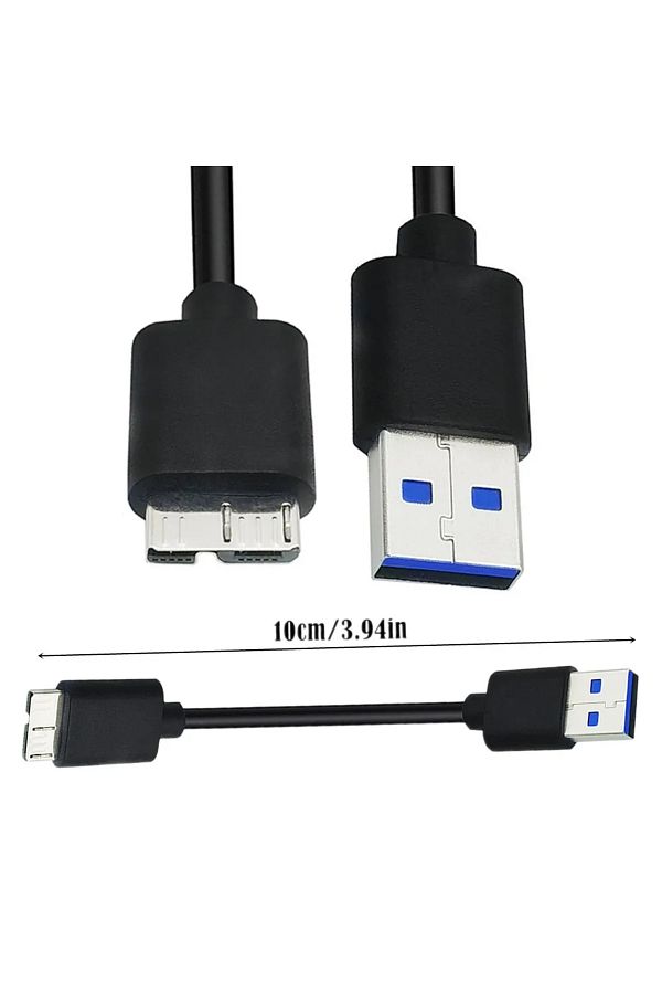 BSN-كابل USB 3.0 بطول 10 سم من A إلى Micro B، كابل نقل بيانات عالي السرعة يصل إلى 5 جيجابت في الثانية لأجهزة التخزين الخارجية المحمولة 1