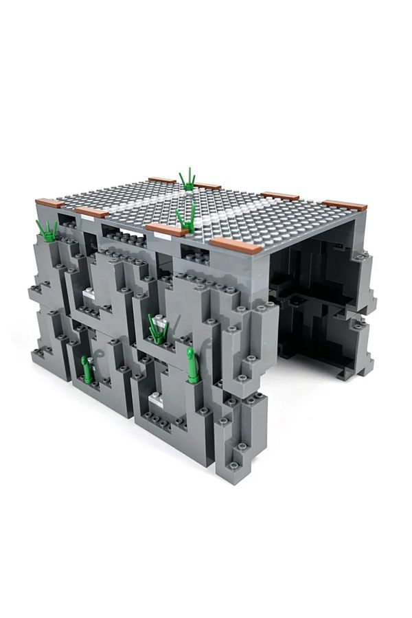 Choice-Building blocks MOC train track cave rockery scene with simulation tunnel railway truck building ... 1