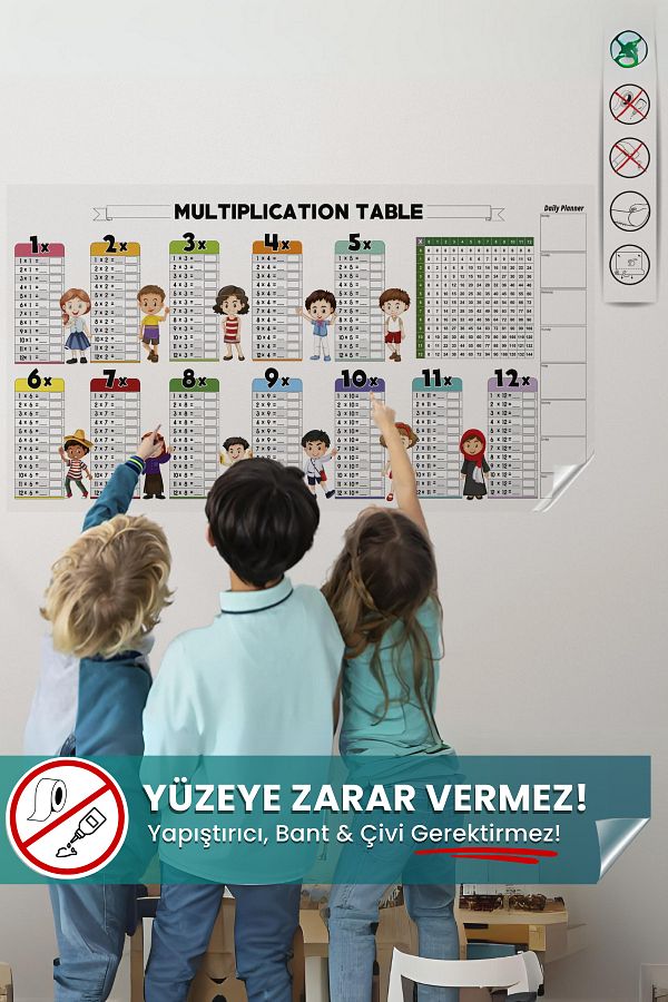 Pi Papers-Static Smart - Easy Memorization Multiplication Table, Exercise Paper 1