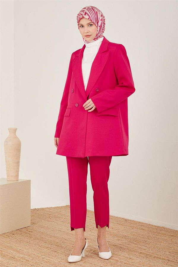 Armine-Fuchsia Double Filet Trousers - 23Y2435 1