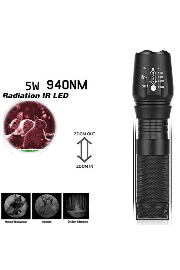 Activefire-IR LED Illuminator LED Zoomable 940nm 850nm Infrared Flashlight Night Vision Device for Hunting, ... 1