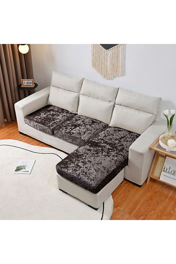 Crushed velvet sofa seat covers clearance