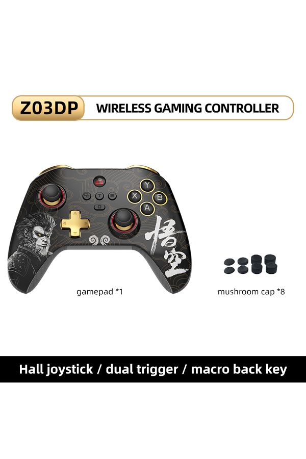 VILCORN-Z03DP Black Myth Wukong Gamepad 800Hz Wireless Dual Vibration Gaming Controller 6-Axis for Switch... 1