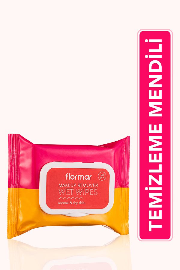 Flormar-Normal Ve Kuru Ciltler İçin  Makyaj Temizleme Mendili - Wet Wipes - 001 -8690604557349 1