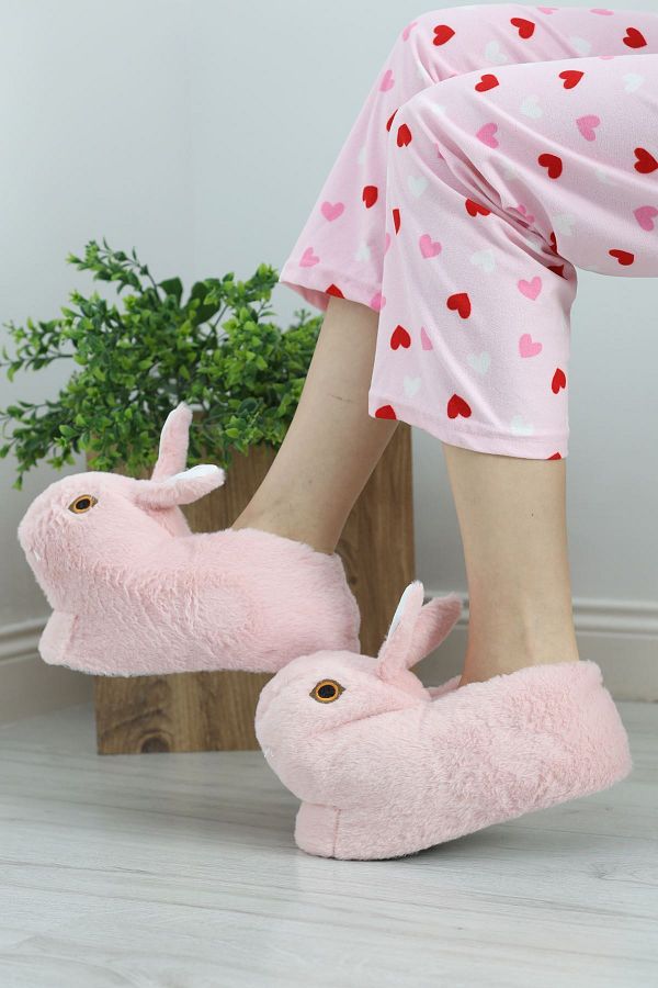 Pink animal slippers store