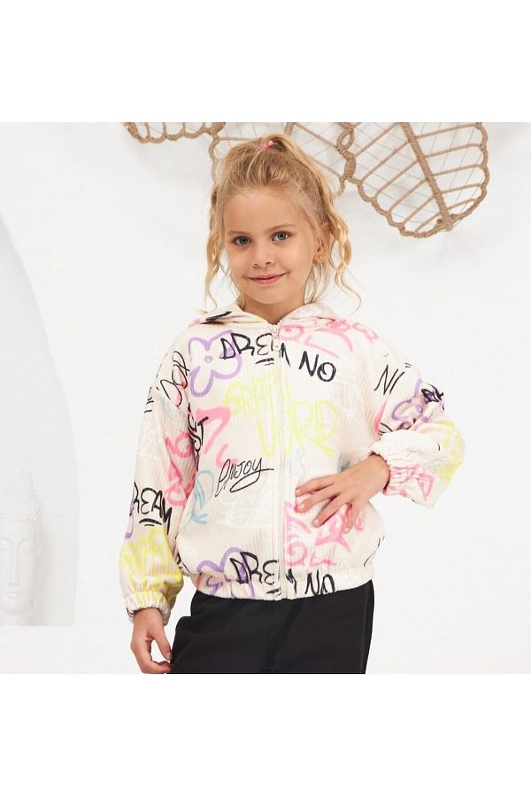 CİCHLİD-GIRL'S COLORED ZIPPERED SWEATSHIRT 1