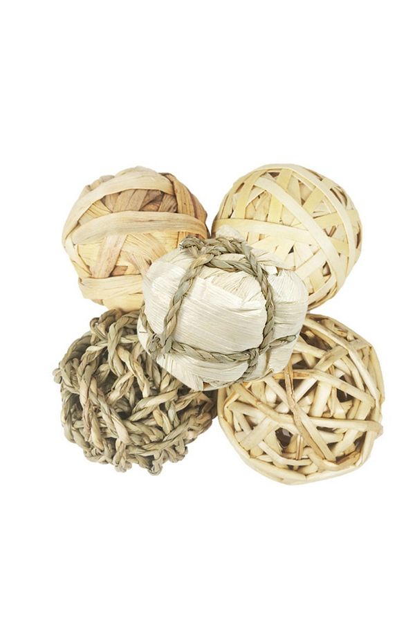 Choice 5PCS Rabbit Ball Toys Bunny Treats Toys For Teething Small Animal Chew Toys Grass Ball For Dwarf Trendyol