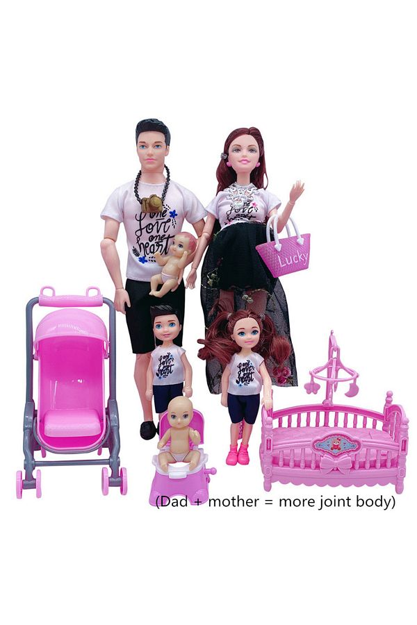 Choice Fashion Cute Family Dolls Set Pregnant Mom Doll Have a Baby in Her Tummy 6 People With Accessorie. Trendyol