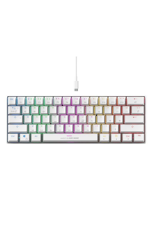 Cosmic Byte-Cosmic Byte CB-GK-35 Themis 61 Key RGB Gaming Keyboard, Outemu Red Switches (White) 1
