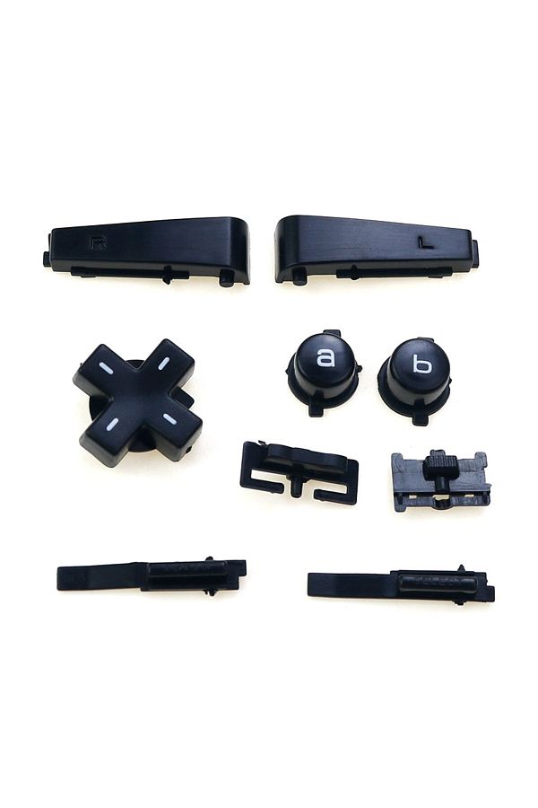 Choice-Black Yuxi Full Set Left Right L R A B D-pad Buttons Key Replacement For Gameboy Micro For Gbm Conso 1