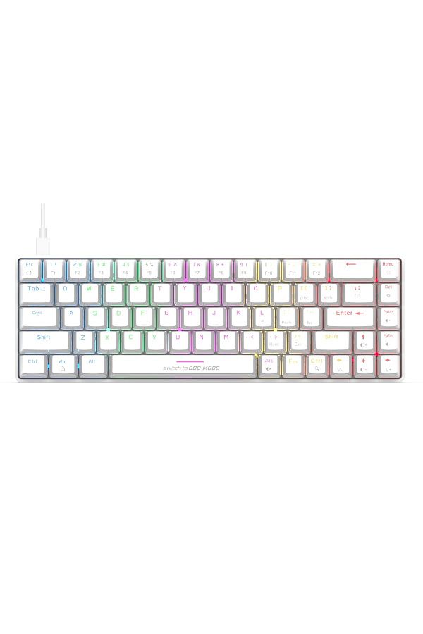 Cosmic Byte-Cosmic Byte CB-GK-36 Artemis 68Key RGB Mechanical Keyboard, Outemu Blue Switches (White) 1