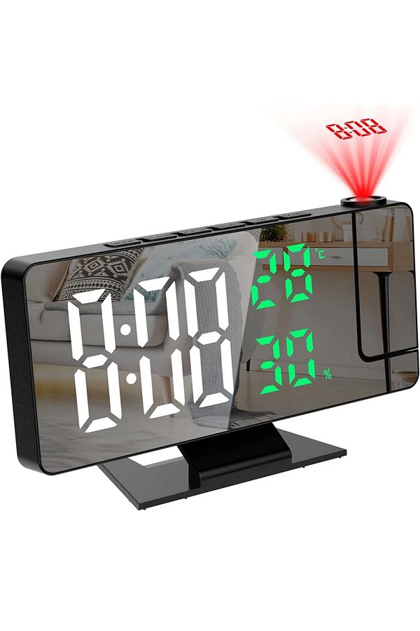 Choice-LED Digital Alarm Clock Projection Clock Projector Ceiling Clock with Time Temperature Display Ba... 1
