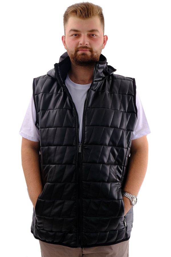 Plus size hooded puffer vest cheap