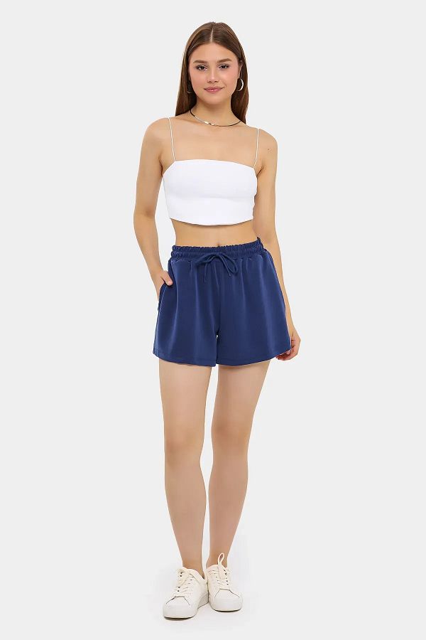 Hiccup-High Waist Strap Shorts - Buttoned 1