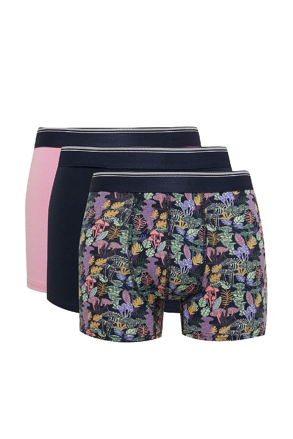 DeFacto-Regular Fit tlačený 3-dielny boxer D2324ax24au 1