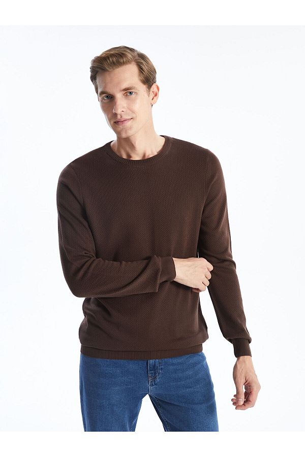 LC Waikiki-Sweter męski z okrągłym dekoltem i długim rękawem - W4G377Z8 1