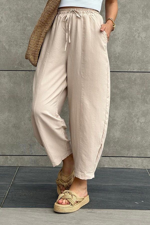 Linen balloon pants on sale