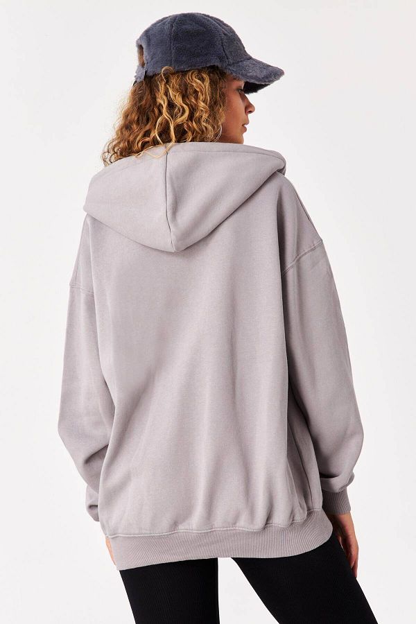 Addax Raised Zipper Oversize Sweatshirt H9476 g12v3 Trendyol