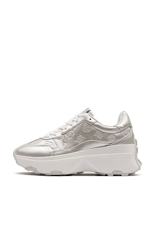 Guess silver sneakers on sale