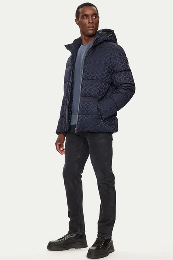 Guess Men s Navy Blue Coat Trendyol