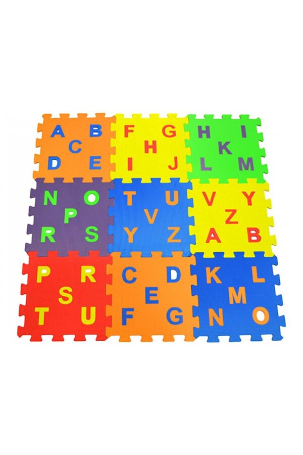 Genel Markalar Eva Puzzle Oyun Matı Minder 7mm Harf Seti 33x33cm 9 Adet