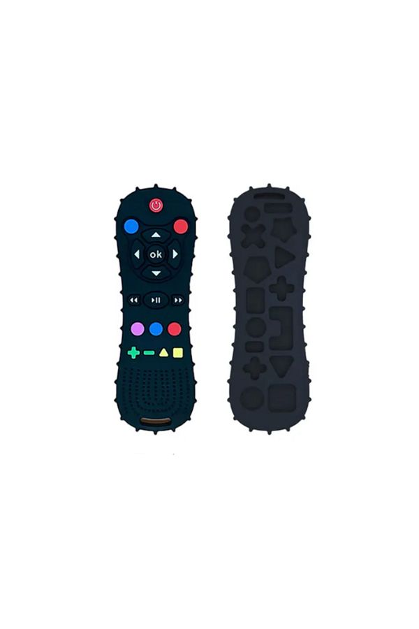 Choice-Black Remote Silicone Baby Teether Chew Toys Remote Control Remote Game Controller Shape for Rodent 1