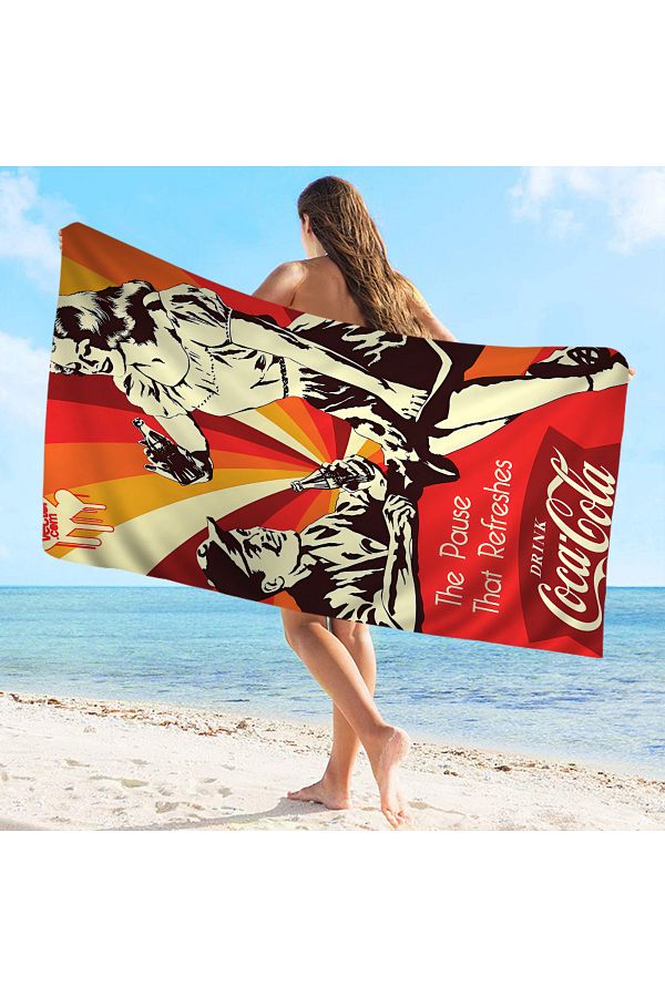 Coca cola beach towel clearance