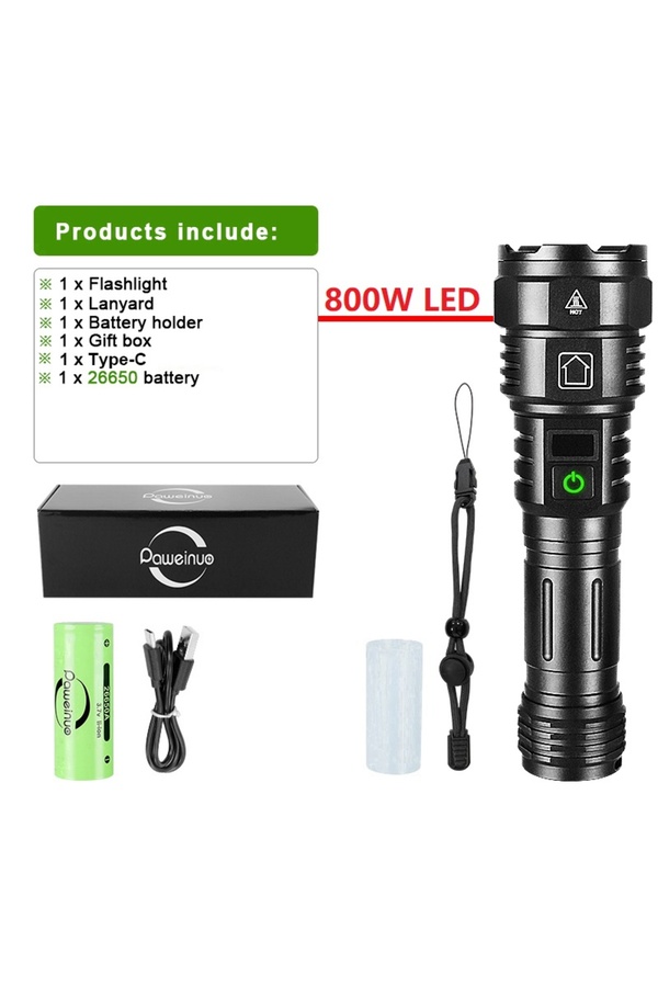 paweinuo-battery with box 2024 Most Powerful Flashlight Super Bright Rechargeable Led Torch 6000000LM Long Ra 1