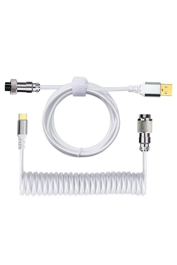 Choice-REDRAGON A115 Type C USB Coiled Wire Spring Cable Aviator Desktop Computer PC Aviation Connector ... 1