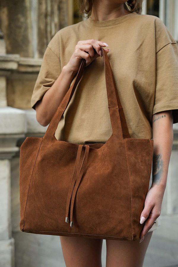 Suede shopper hotsell