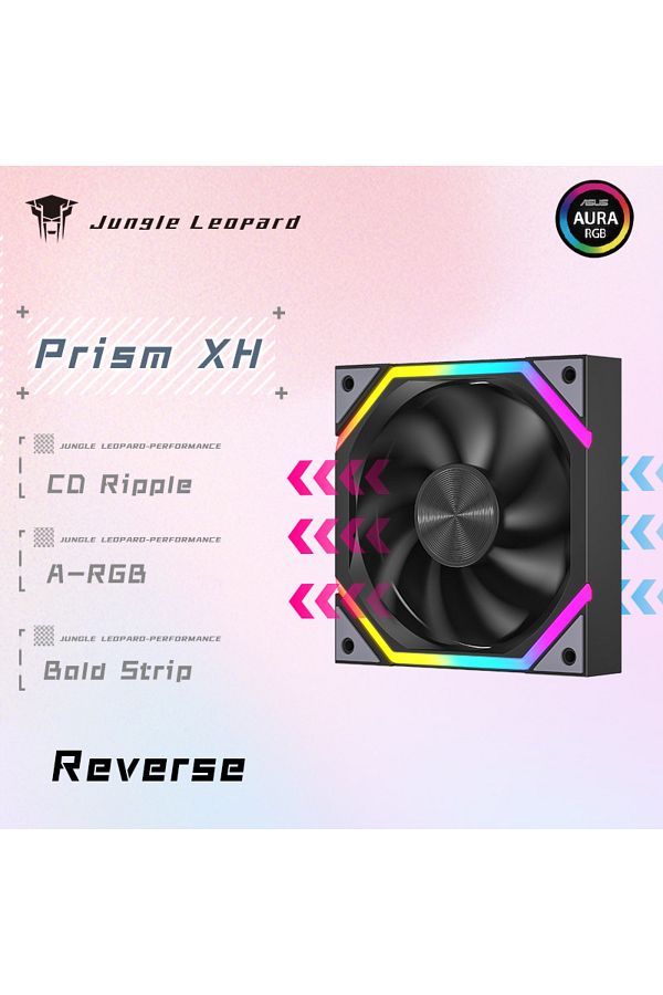 Choice-Jungle Leopard Prism XH PC Case Fan 5V 3Pin 120mm  ARGB Cyclic Mirror Light Effect PWM Cooling Li... 1