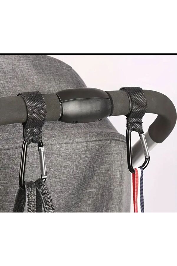 MorPort-2 Pieces Metal Stroller Hook - I Baby Stroller, Hanger Sketch 1