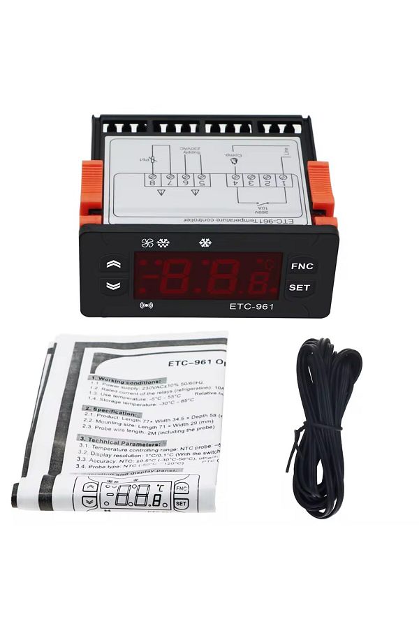 JUANJUAN-ETC-961 220V - ترموستات، جهاز تحكم في درجة الحرارة والرطوبة، تبريد الرطوبة 1