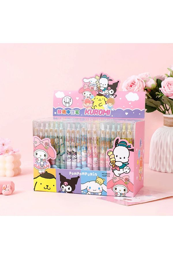 Yi ZHENG-Sanrio 12pcs Gel Pens New Cute Kuromi Melody Cinnamoroll Pochacco Student Stationery Writing Pen ... 1