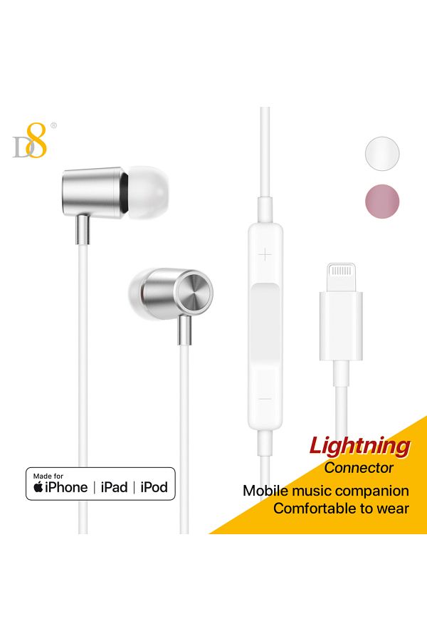 Choice D8 Lightning Connector Apple MFi Certified IPhone corded earplugs wired headphones with micr. Trendyol