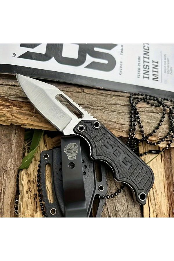 Choice-Defense Full Tang Instinct Fixed Knife G10 Handle Lightweight Mini Pocket EDC Neck Chain Multi To... 1