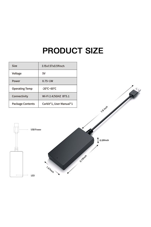 Choice-Carbit link Smartlink Phonelink Easy to connect wireless CarPlay Android Auto adapter Suitable fo... 1