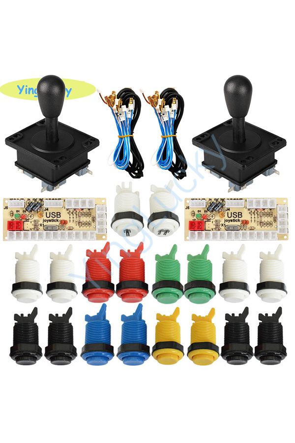 Choice-Arcade American Kit Game Machine Arcade Console DIY Kit 8 Way Joystick Push Buttons For PC Raspbe... 1