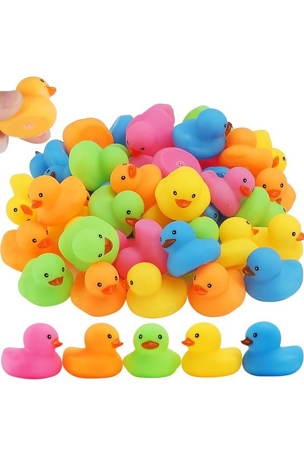 Choice 50 PCS Rubber Duck Bath Toys Multicolor Bath Ducks Bulk Float Duck Baby Bath Toy for Shower Birth. Trendyol