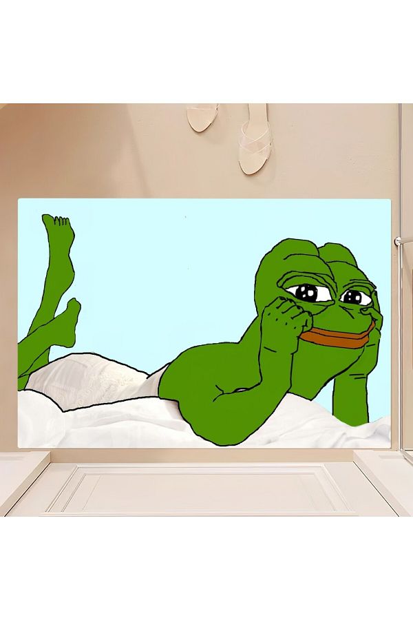 Choice-Funny Cartoon P-Pepe the F-Frog Floor Mat Bedroom Kitchen Door Bath House Super Absorbent Foot No... 1