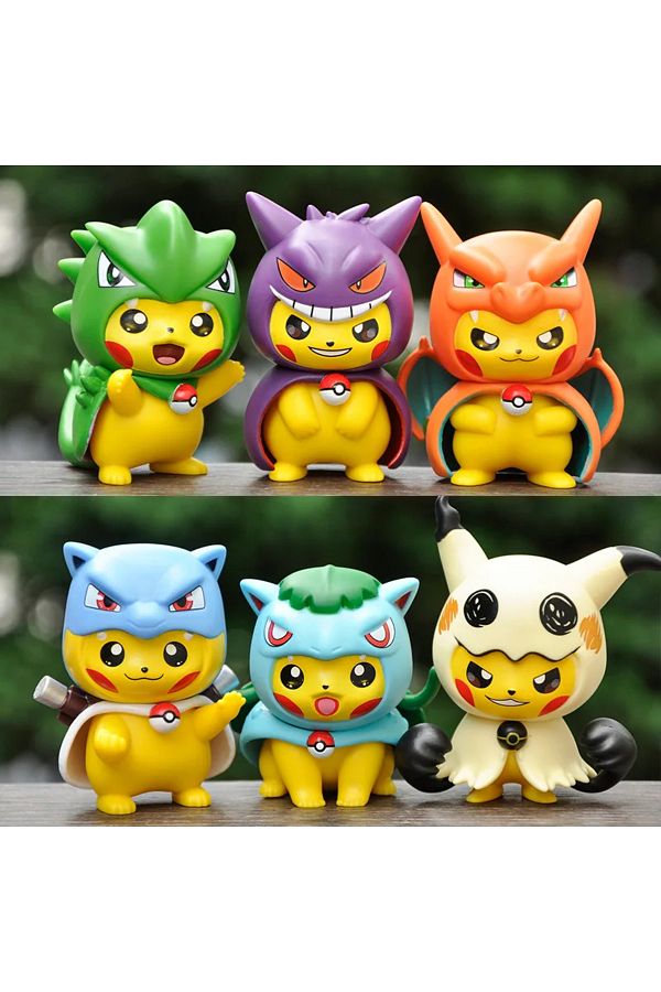 Choice Pokemon Figure Pikachu Cos Charizard Bulbasaur Blastoise Gengar Blind Box Anime Figure Doll Gift Trendyol