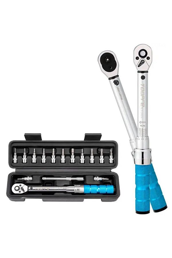 TOOPRE-15pcs Torque Wrench Set 1/4" 2-24Nm 5-25Nm Bike Torque Wrench Allen Key Tool Socket Spanner Set C... 1