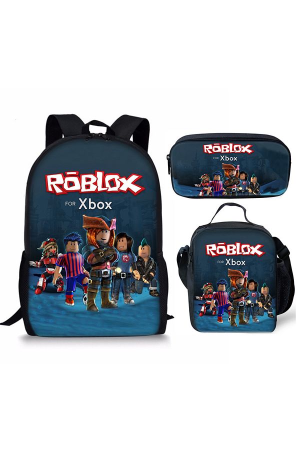 Choice Three piece Set of 3D New Roblox Student Schoolbag Lunch Bag Pencil Case Roblox Printed Backpack Trendyol