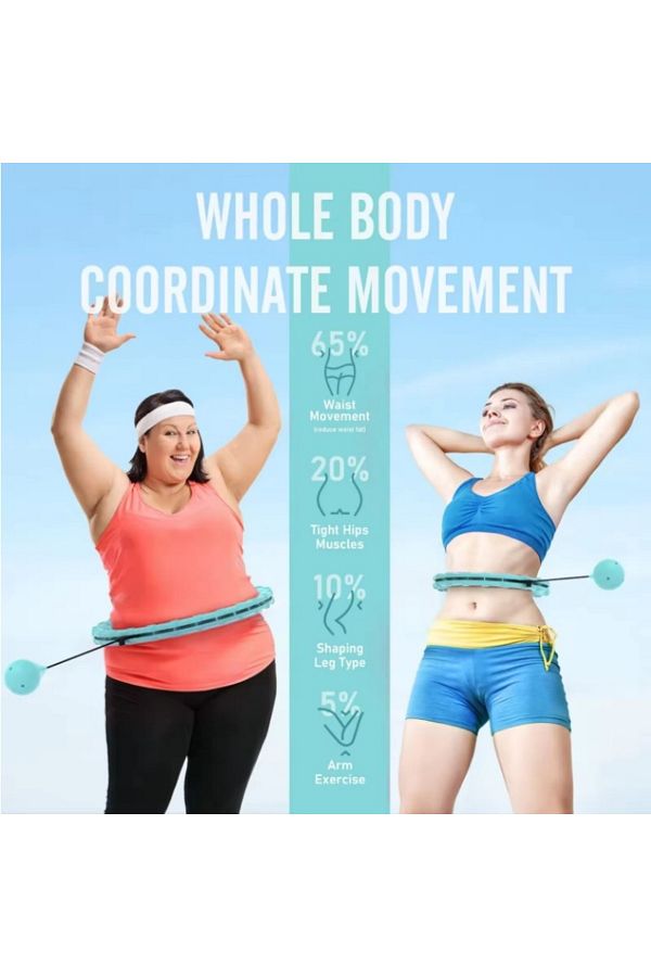 Choice 24 Node Smart Weighted Fitness Ring Detachable Fitness Hula Hoop Fat Burning Exercise Ring for Sl. Trendyol