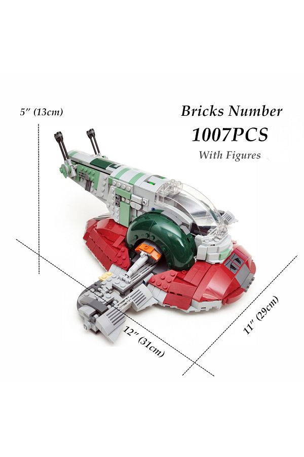 Miniso-NO BOX 10062 Military Space Pod Battle-Combat-SLAVE 1 SPACESHIP Aircraft Fighters Droid Building Blo 1